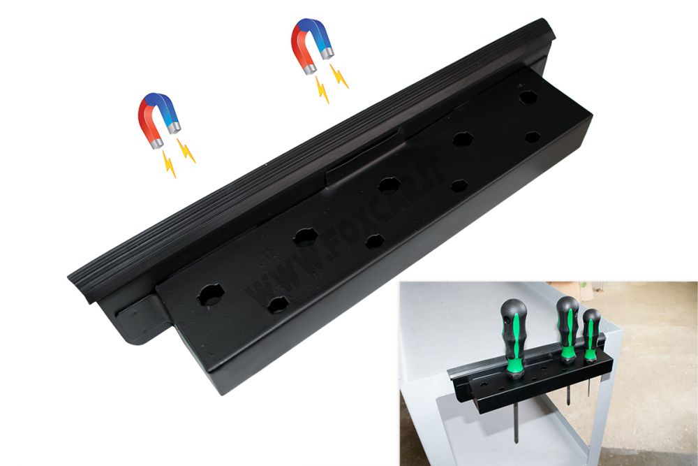 Porta cacciaviti magnetico con 9 fori - CARRELLI E CAVALLETTI - Foxcar  Foxcar