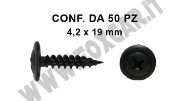 Vite autoinvitante testa bombata con rondella 4,2x19 mm