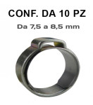 Fascette pinzabili a orecchio da 7,5 a 8,5 mm e banda 6 mm