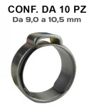 Fascette pinzabili a orecchio da 9,0 a 10,5 mm e banda 6 mm