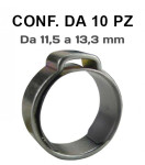 Fascette pinzabili a orecchio da 11,5 a 13,3 mm e banda 7 mm