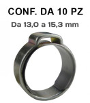 Fascette pinzabili a orecchio da 13,0 a 15,3 mm e banda 7 mm