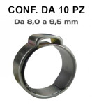 Fascette pinzabili a orecchio da 8,0 a 9,5 mm e banda 6 mm